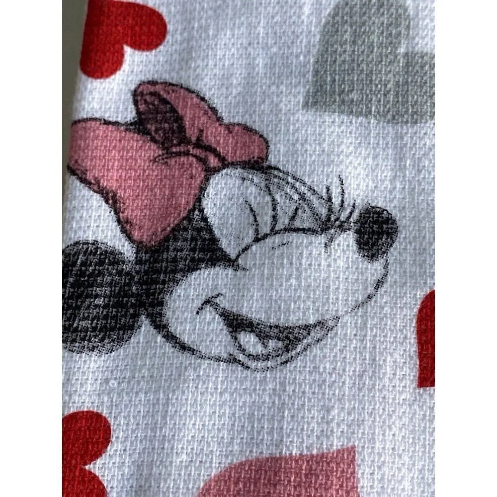 2 Pk Disney Mickey Minnie Mouse Hearts Valentines Kitchen Towels 16 X 26”‎ NEW